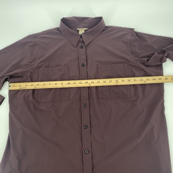 Duluth Trading Womens Size 2X Deep Burgundy Flexcellence Shirt Hiking Outdoor - Picture 4 of 9